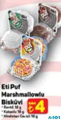 ETİ PUF MARSHMALLOWLU BİSKÜVİ 18 G